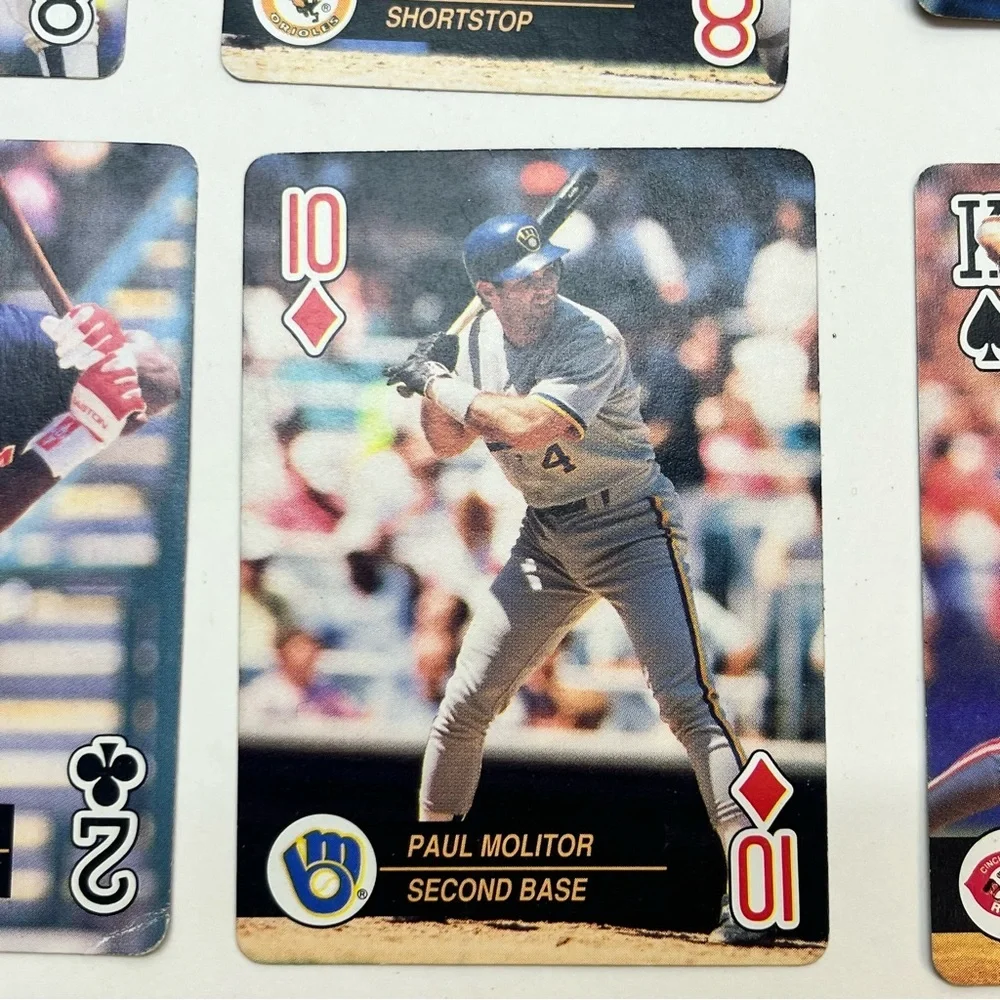 1992 u.s. playing card co. baseball lot‎ of 6 cards ephemera crafts junk journal